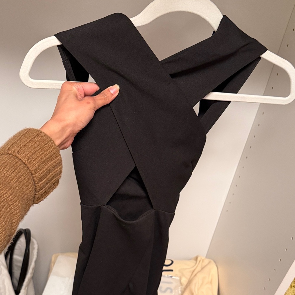 Solace London Black Strapless Dress